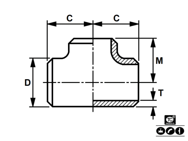 EQUAL TEE B16.9 ASTM A234 WPB - Image 2